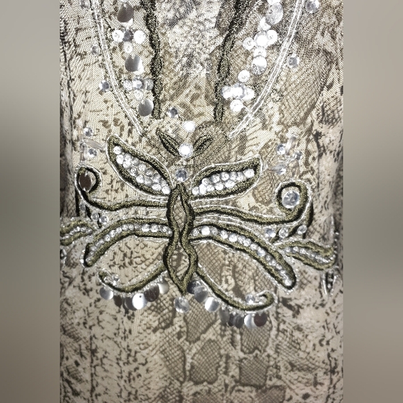 Obstene Snakeprint Shirt Dress Mini L - Picture 10 of 10